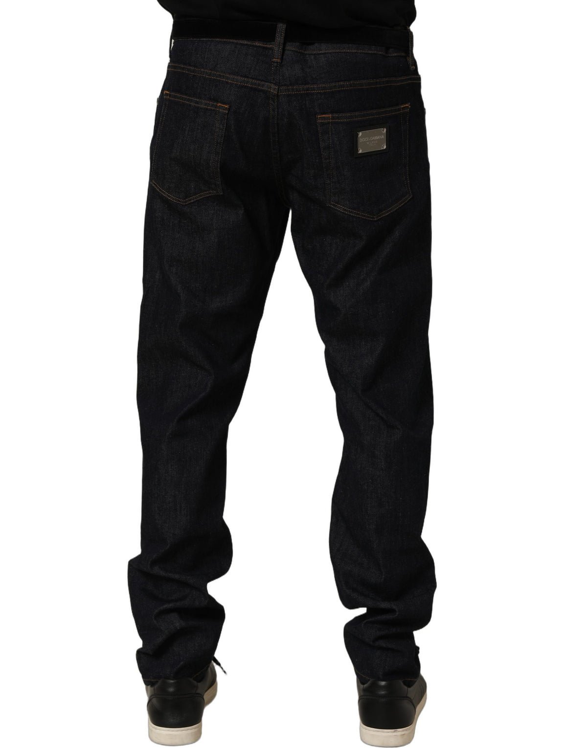 Dark Gray Cotton Slim Fit Men Denim Jeans