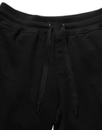 Black Cotton Logo Jogger Men Sweatpants Pants