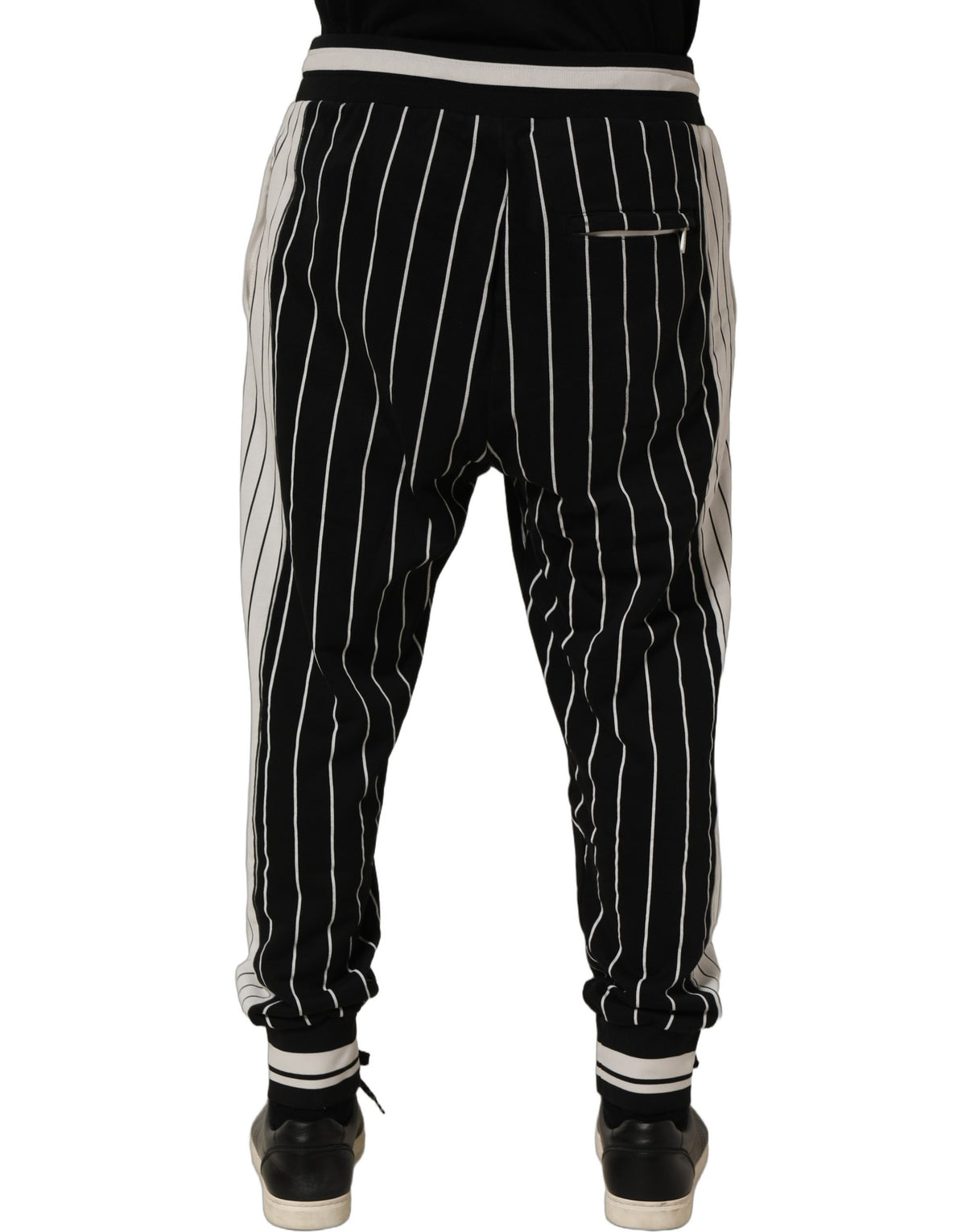 Black Striped DG Patch Men Sweatpants Pants