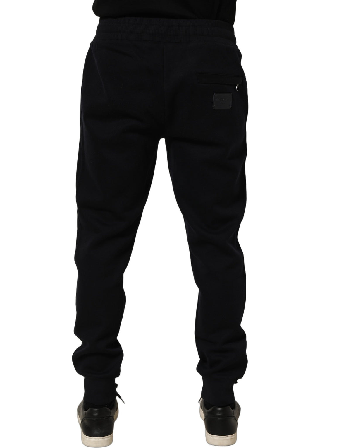 Blue Cotton Drawstring Jogger Trouser Pants