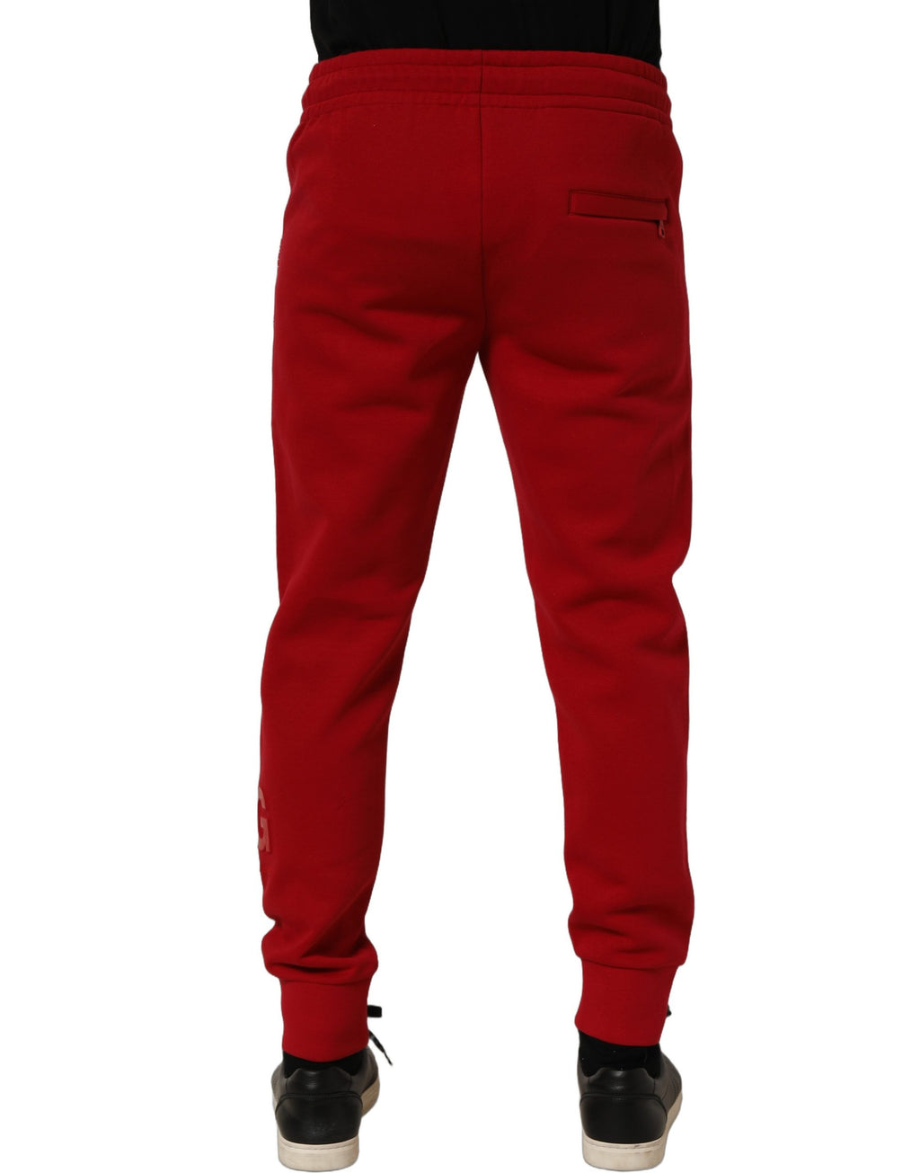 Red Cotton Drawstring Jogger Men Trouser Pants