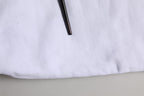 White Cotton Drawstring Jogger Trouser Pants