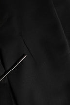 Black Wool Stretch Formal Dress Trouser