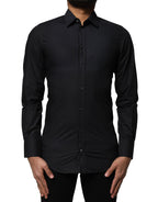 Black GOLD Long Sleeves Formal Dress Shirt