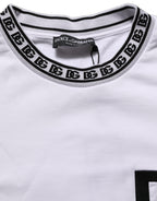 White Cotton Crew Neck Sweatshirt Sweater