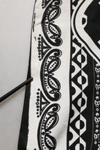 White Bandana Print Cotton Crew Neck T-shirt