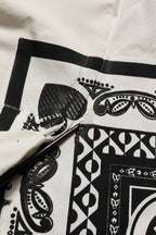 White Bandana Print Cotton CrewNeck T-shirt