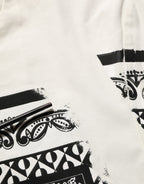 White Bandana Print Cotton Crew Neck T-shirt