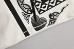 White Bandana Print Cotton Crew Neck T-shirt