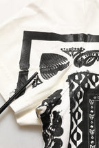 White Bandana Print Cotton Crew Neck T-shirt