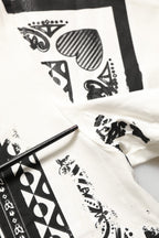 White Bandana Print Cotton Crew Neck T-shirt
