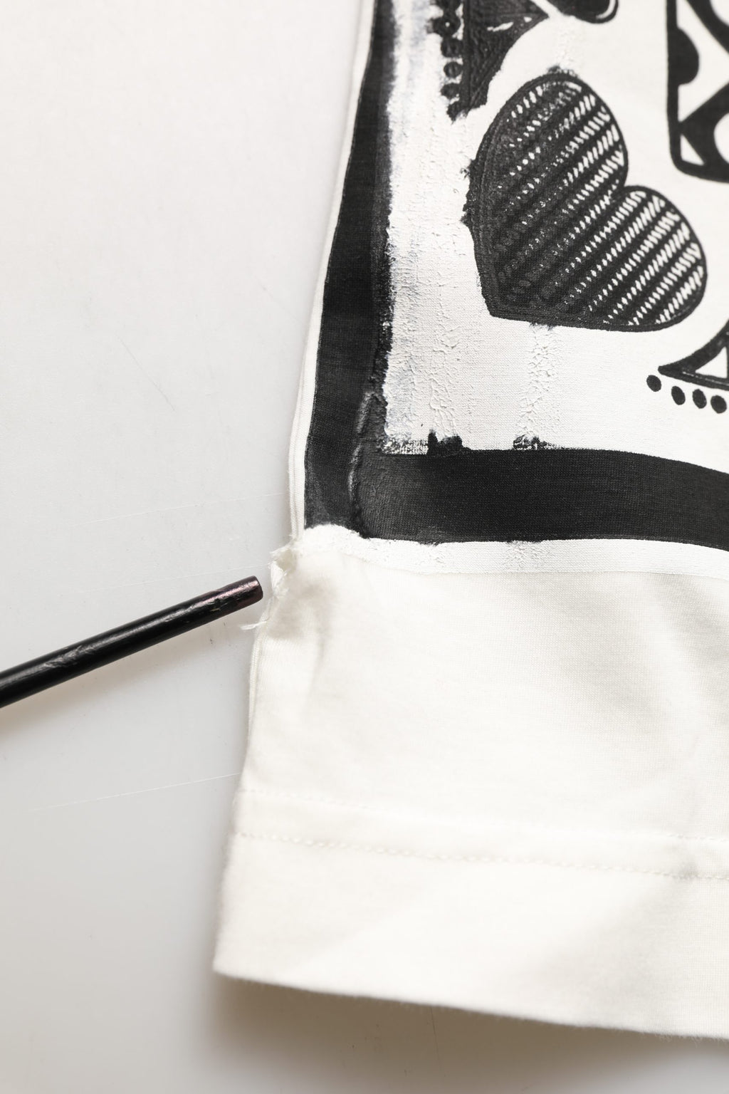 White Bandana Print Cotton Crew Neck T-shirt