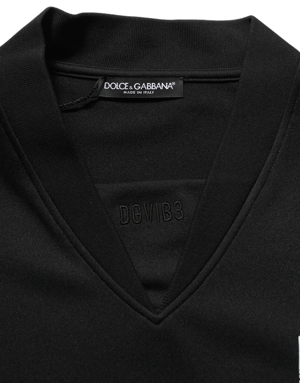 Black Polyester DGVIB3 Oversized Jersey T-shirt