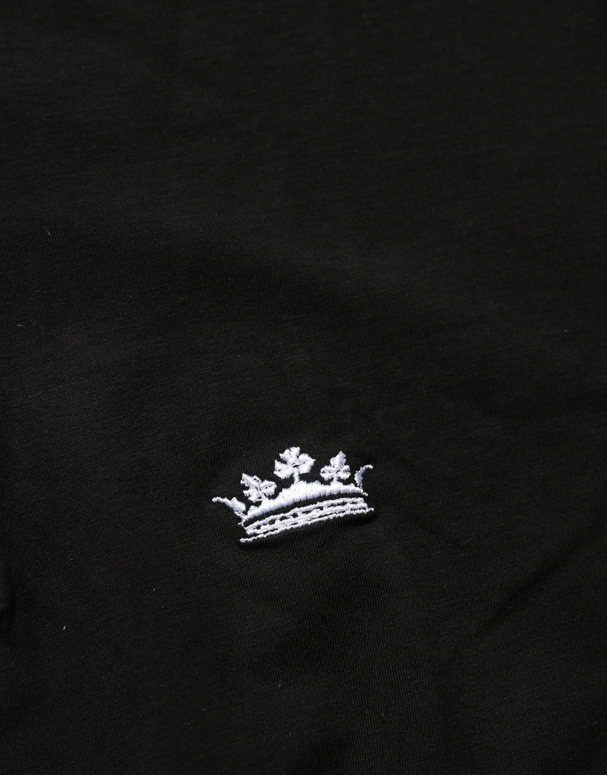 Black Crown Short Sleeved Henley Men T-shirt