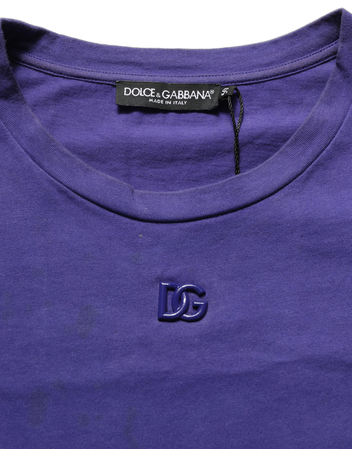 Violet Cotton Crew Neck Short Sleeve T-shirt