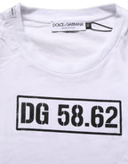 White DG 58.62 Cotton Crew Neck Men T-shirt