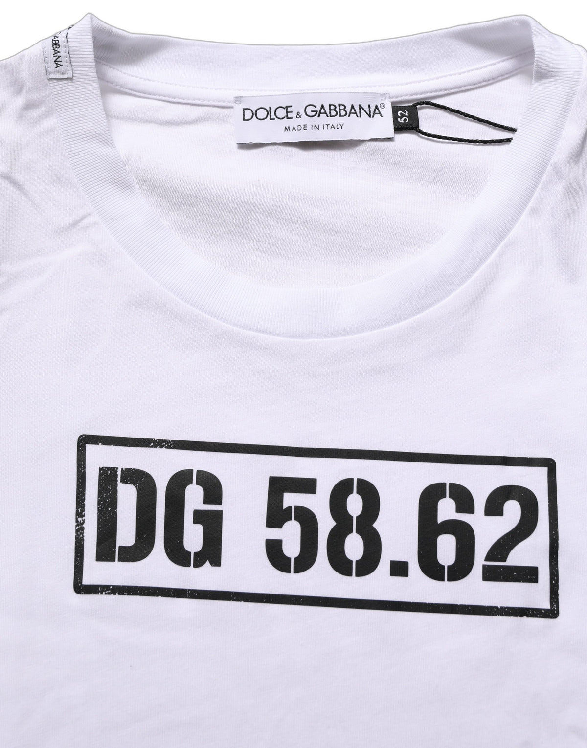 White DG 58.62 Cotton Crew Neck Men T-shirt
