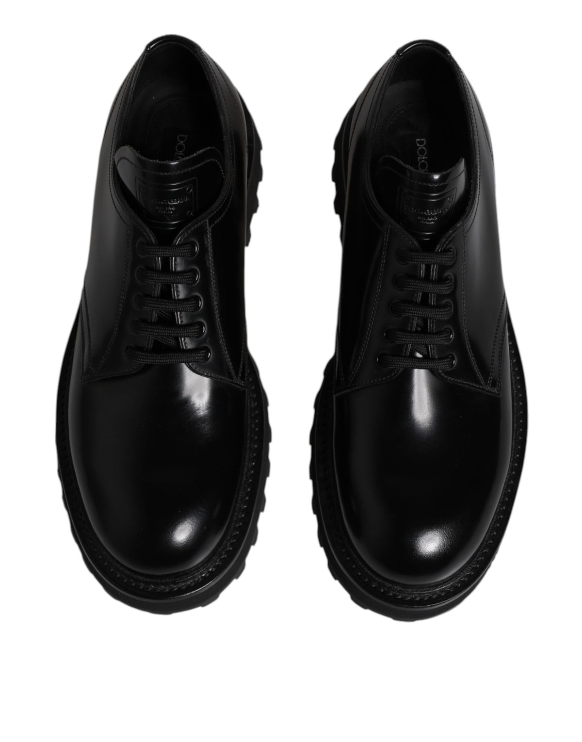 Black Calf Leather Hi-Trekking Derby Shoes