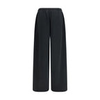 Black Cotton Casual Pants