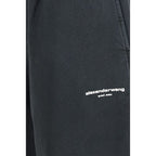 Black Cotton Casual Pants