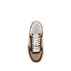Brown Napa Leather / Calf Bos Taurus Low Top Sneakers