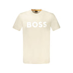 Beige Cotton Men's T-Shirt