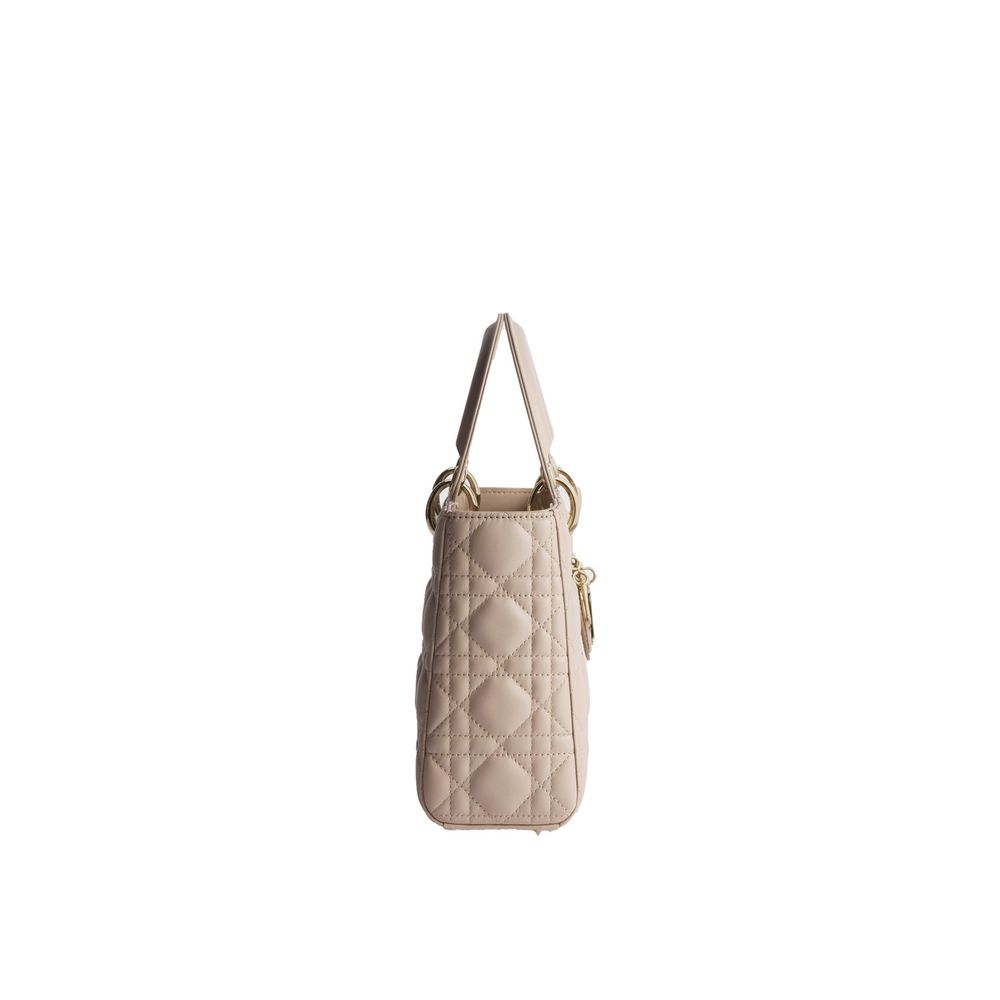Beige Lamb Leather Handbag