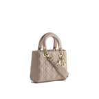 Beige Lamb Leather Handbag