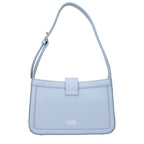 Light Blue Leather Shoulder Bag