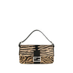 Beige Calf Leather Bos Taurus Shoulder Bag