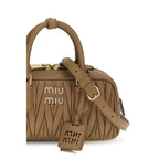 Beige Calf Leather Bos Taurus Shoulder Bag