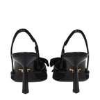 Black Fibres High Heel Pumps