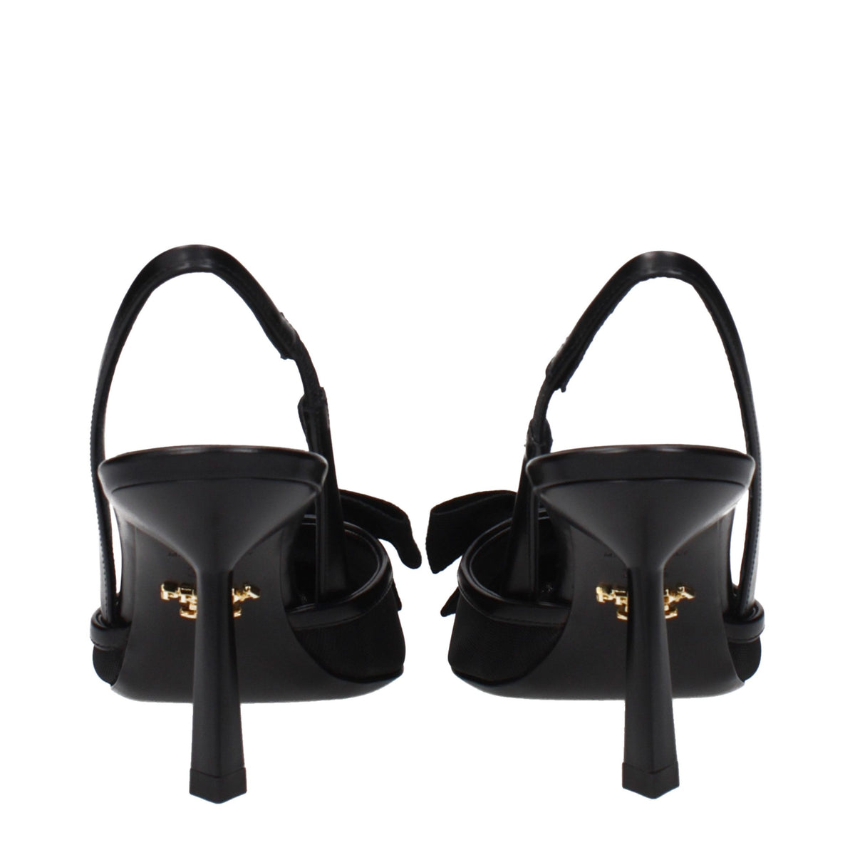 Black Fibres High Heel Pumps