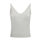 White Silk Tank Tops