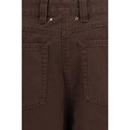 Brown Cotton Cargo Pants