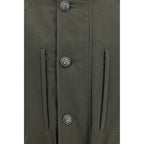 Bicolor Cotton Full-Length Jacket