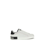 White Calf Leather Bos Taurus Low Top Sneakers