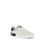 White Calf Leather Bos Taurus Low Top Sneakers