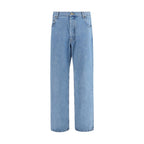 Blue Cotton Relaxed Fit Jeans