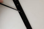 Black Classic Leather Gold Tone Buckle Belt