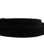 Black Cotton Metal Buckle Classic Men Belt