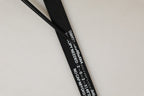 Black Fabric Leather Barcode Silver Buckle Belt