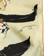 Cream Venezia Silk Twill Square Foulard Scarf