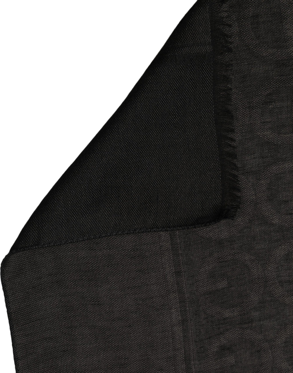 Black DG Logo Fringed Edge Lace Stole Scarf