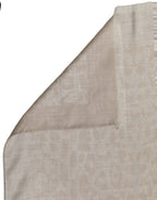 Men Beige Silk Wool Shawl Lace Stole Scarf