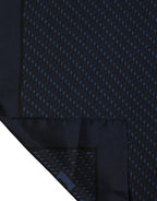 Dark Blue Silk Pocket Square Foulard Scarf