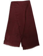 Burgundy Modal Frayed Edge Lace Stole Scarf