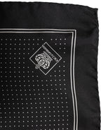 Black Polka Dot Pocket Square Foulard Scarf