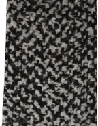 Black White Herringbone Tweed Shawl Scarf