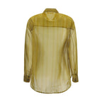 Beige Silk Dress Shirt